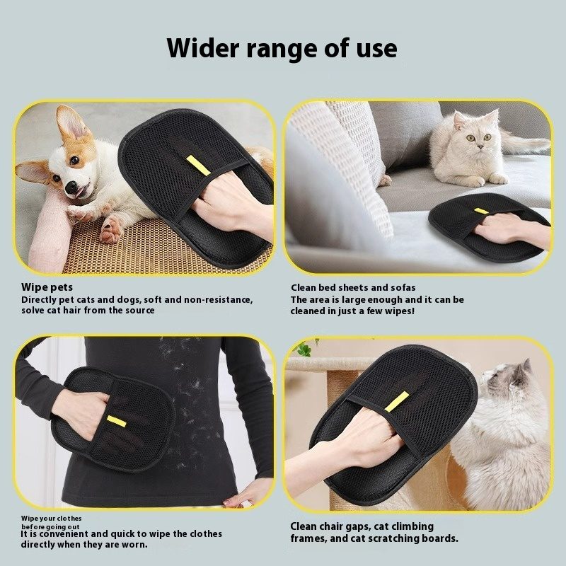 Pet Hair Remover Mitt Pet Hair Remover Gloves Deshedding Brush Glove For Dog Cat Rabbit With Long Short Curly Hair – view 23