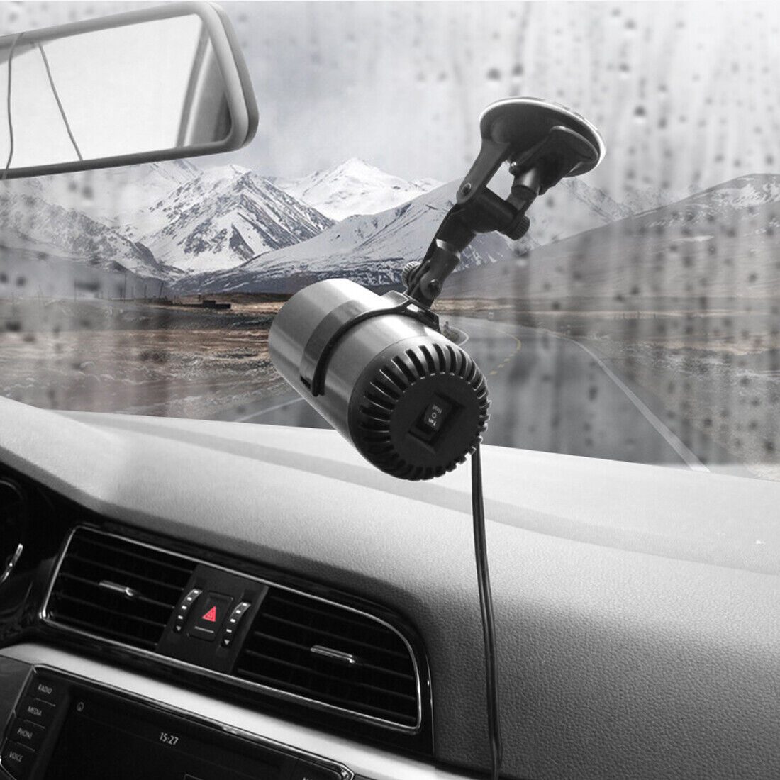 12V Car Heater Demister Defogger Practical Window Windshield Defogging Defrosting Heater Heating Cooling Fan Auto Accessories – view 11