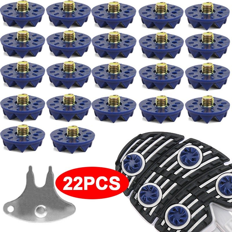 22x Blue Cricket Spikes Screw In Studs Shoe Accessories With Tool U – view 5