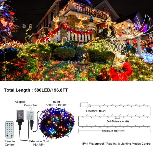 Conventional Light String Color-M-60-meter 580 Light – view 4
