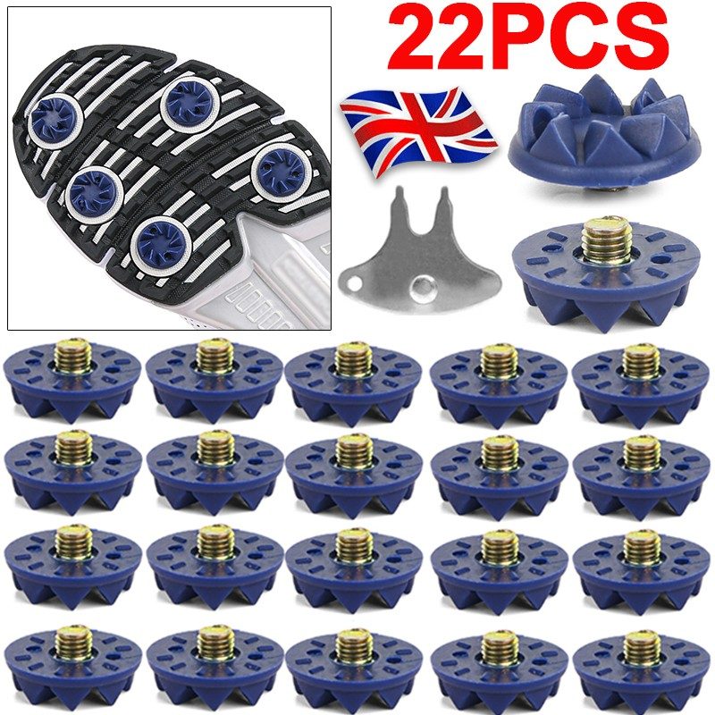 22x Blue Cricket Spikes Screw In Studs Shoe Accessories With Tool U – view 3