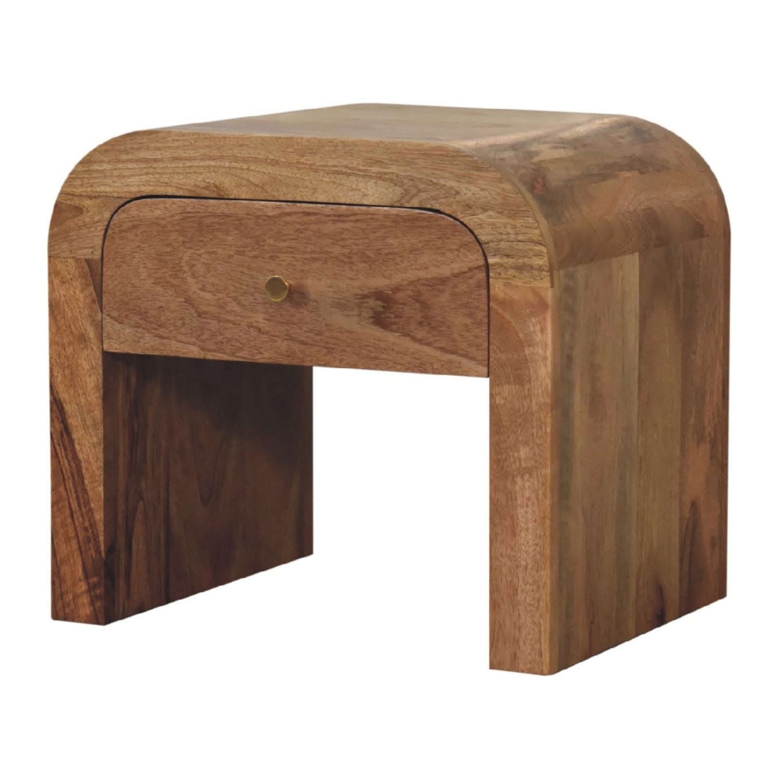 Solid Wood Darcy Bedside, 1 Drawer, Light Brown – view 4