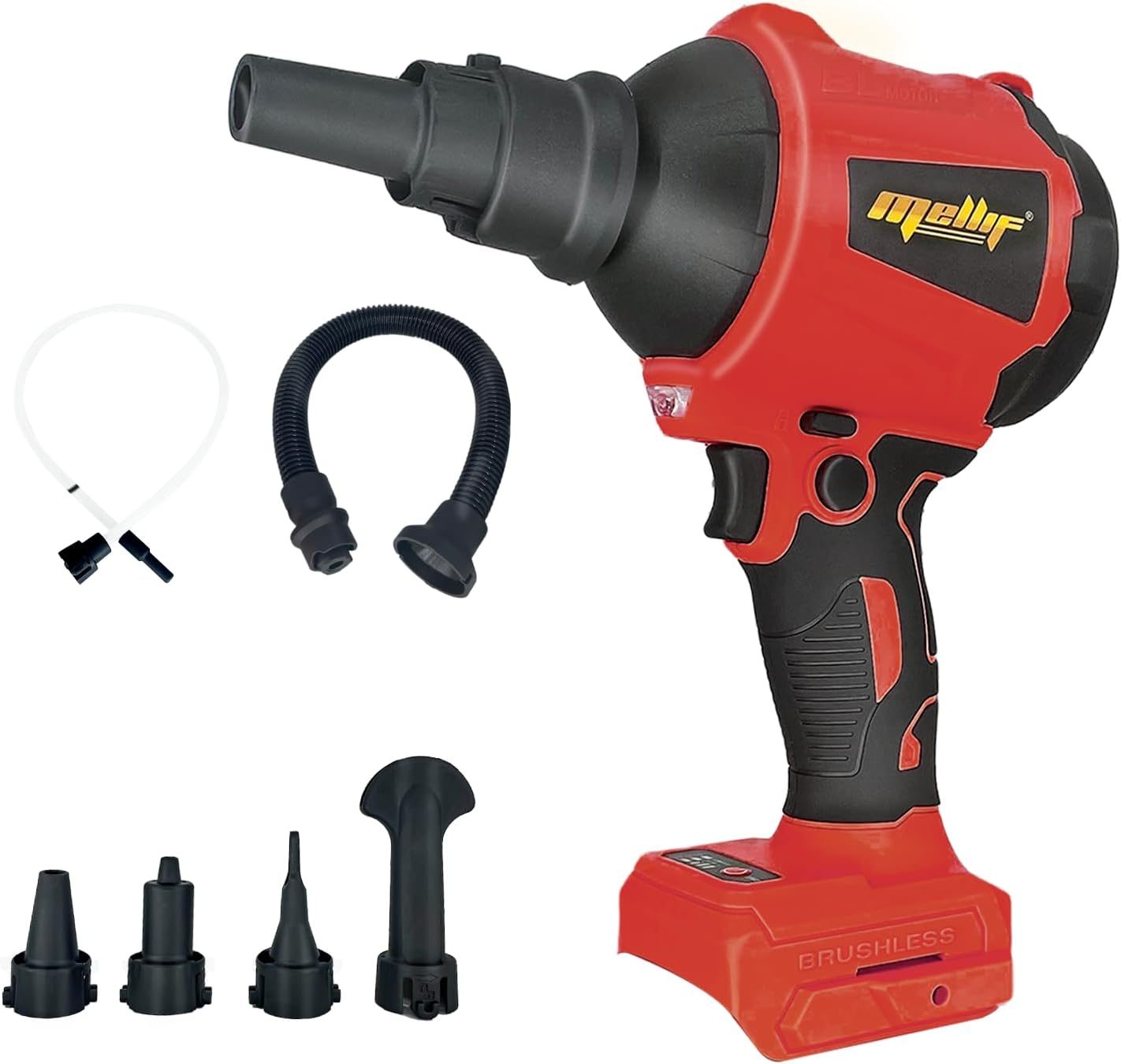 High Volume Compressed Air Duster Compatible With Milwaukee 18V Battery- 3 Speeds, 50000RPM Brushless Motor, LED Light, 7 Multi-Use Accessories, Ideal For PC Keyboard, Pool Toy Tool Only – view 7