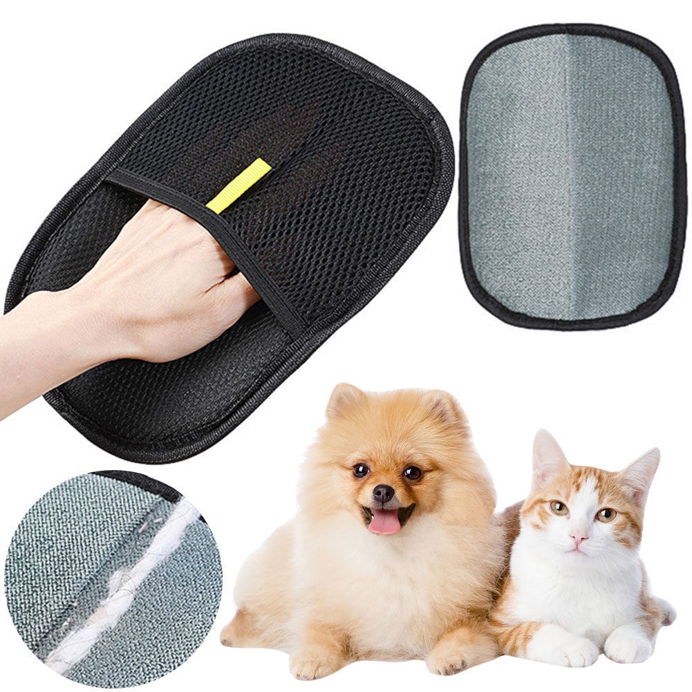 Pet Hair Remover Mitt Pet Hair Remover Gloves Deshedding Brush Glove For Dog Cat Rabbit With Long Short Curly Hair – view 29