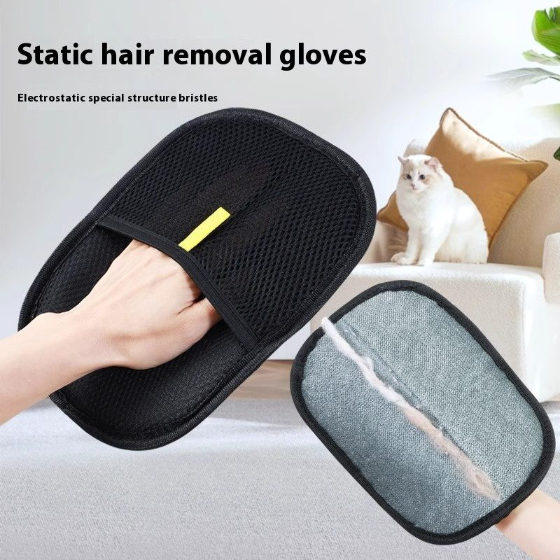 Pet Hair Remover Mitt Pet Hair Remover Gloves Deshedding Brush Glove For Dog Cat Rabbit With Long Short Curly Hair – view 24