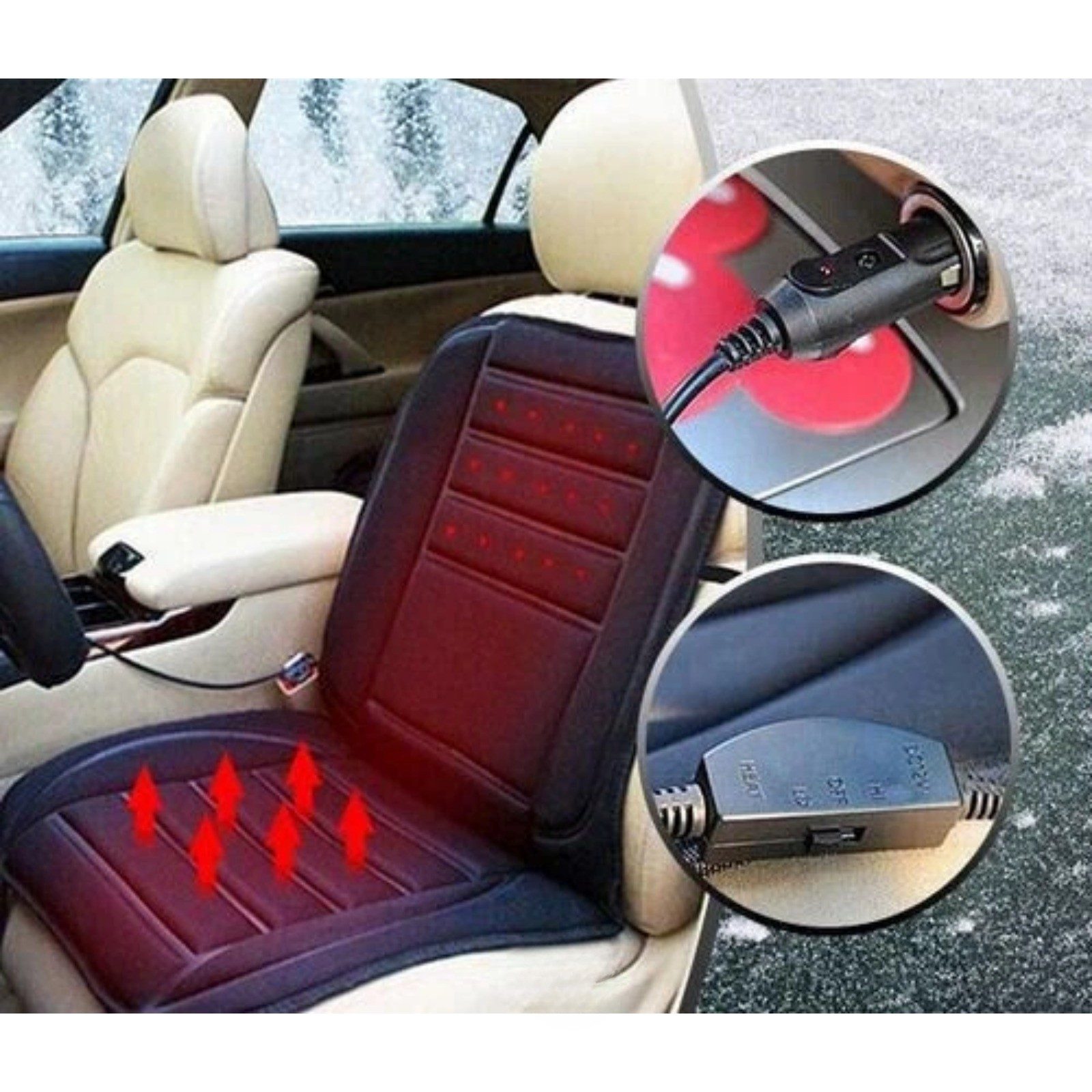 12V Car Seat Pad Cushion Cover Heating Heater Heated Cold Winter Warm Universal – view 2