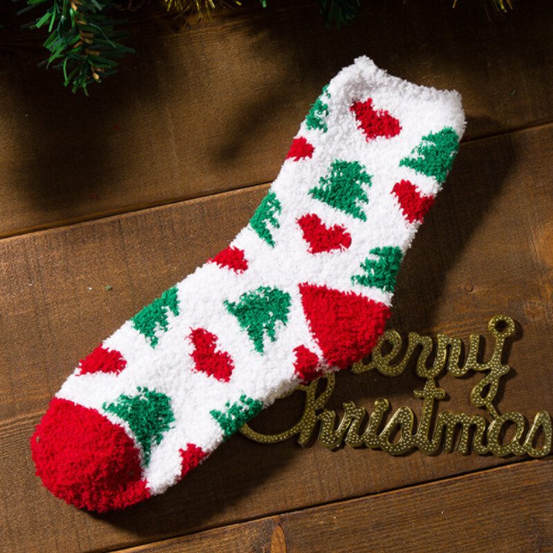 5 Pairs Christmas Soft Ladies Fluffy Lounge Cosy Bed Socks Winter Warm Gift Bag – view 9
