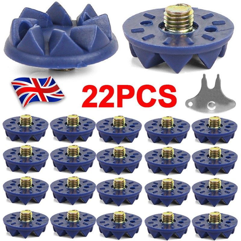 22x Blue Cricket Spikes Screw In Studs Shoe Accessories With Tool U – view 8