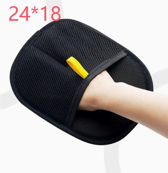Pet Hair Remover Mitt Pet Hair Remover Gloves Deshedding Brush Glove For Dog Cat Rabbit With Long Short Curly Hair – Black