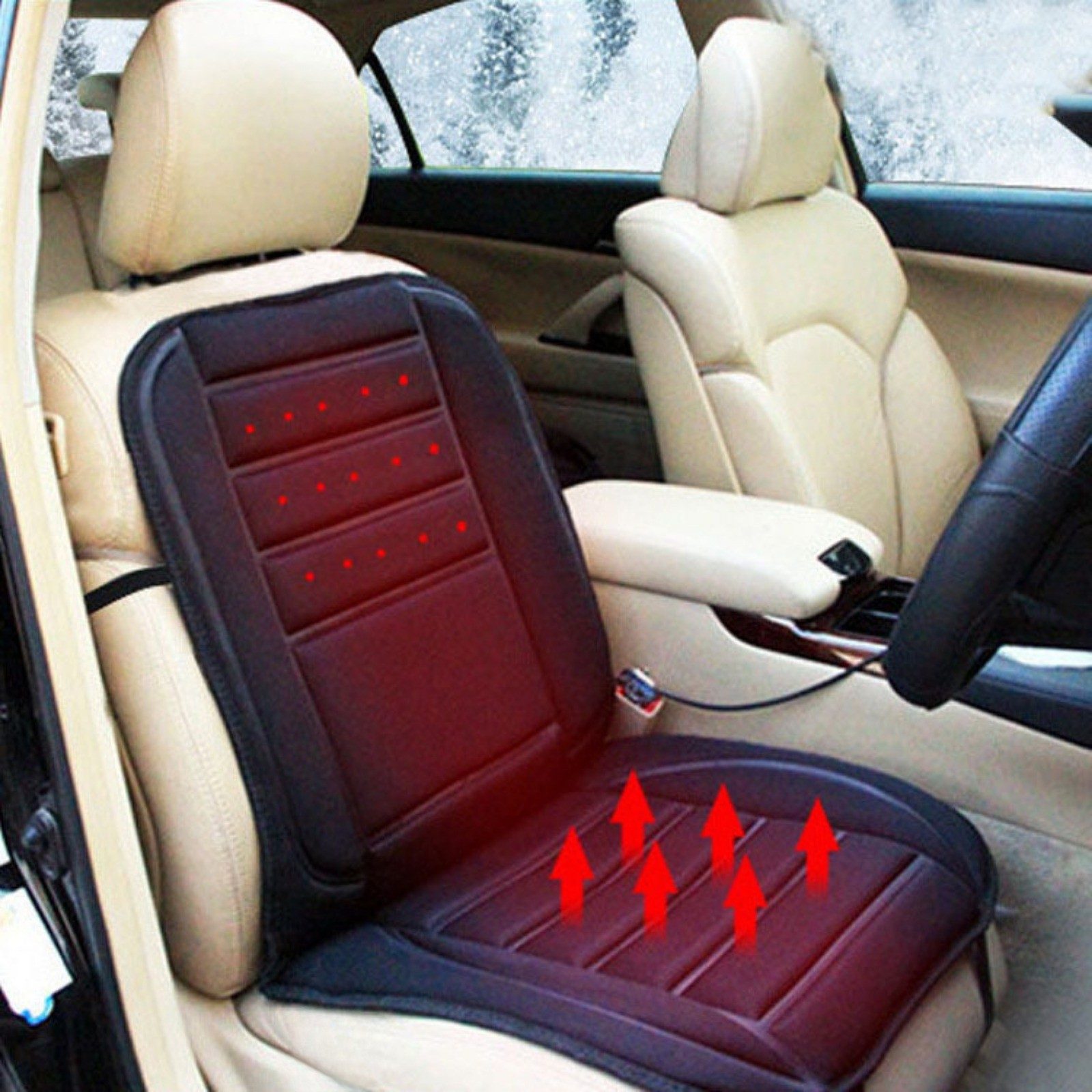 12V Car Seat Pad Cushion Cover Heating Heater Heated Cold Winter Warm Universal – view 4