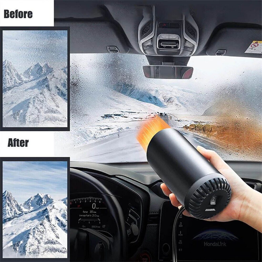12V Car Heater Demister Defogger Practical Window Windshield Defogging Defrosting Heater Heating Cooling Fan Auto Accessories – view 9
