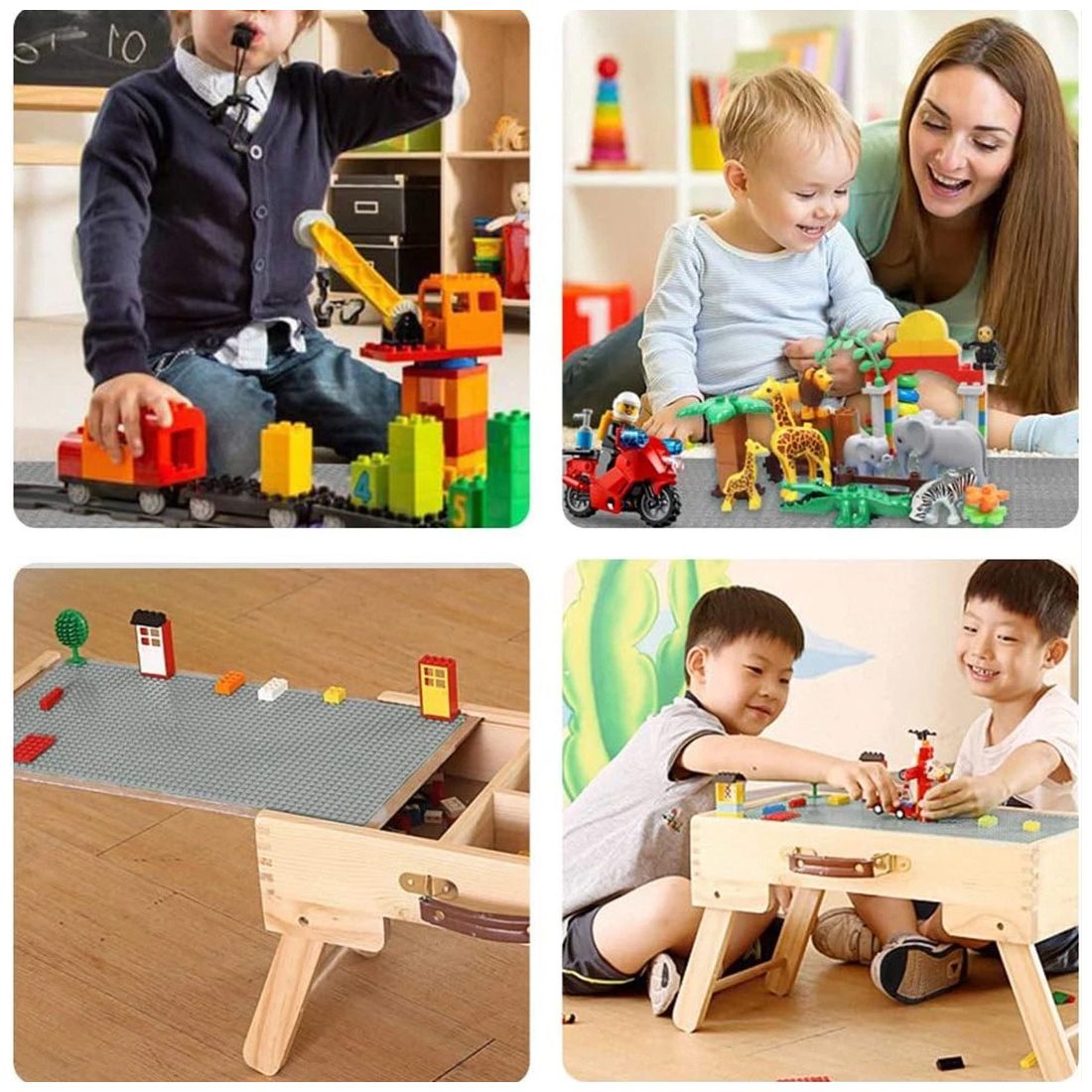 9pcs Building Block Baseboard, Educational Accessories, Toy Baseboard, Wall Base – view 5